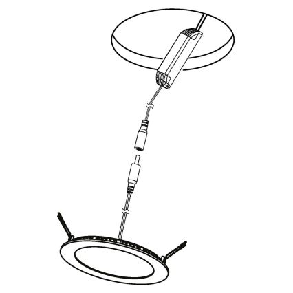 Eglo - LED RGBW prigušiva ugradna stropna svetiljka FUEVA-C LED/15,6W/230V prečnik 22,5 cm