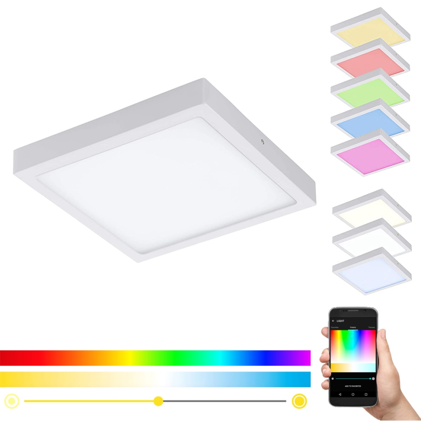Eglo - LED RGBW Prigušiva stropna svjetiljka FUEVA-C LED/21W/230V