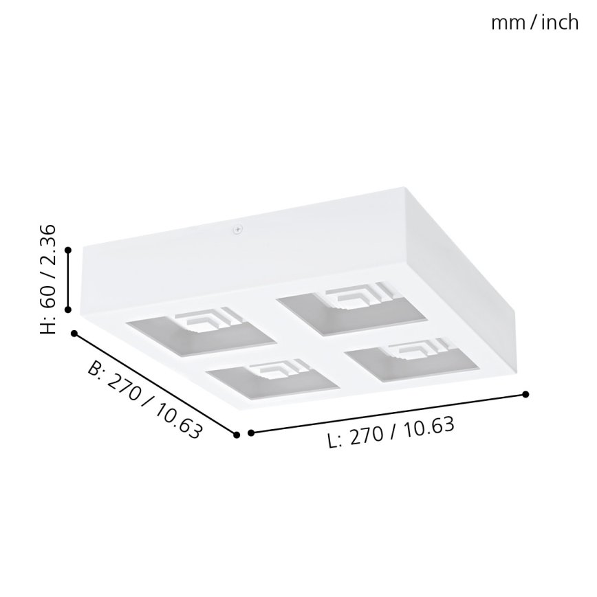 Eglo - LED Plafonjera 4xLED/6,3W/230V