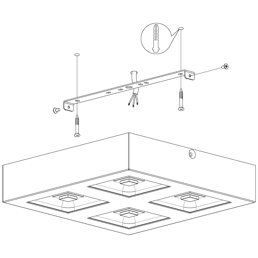 Eglo - LED Plafonjera 4xLED/6,3W/230V