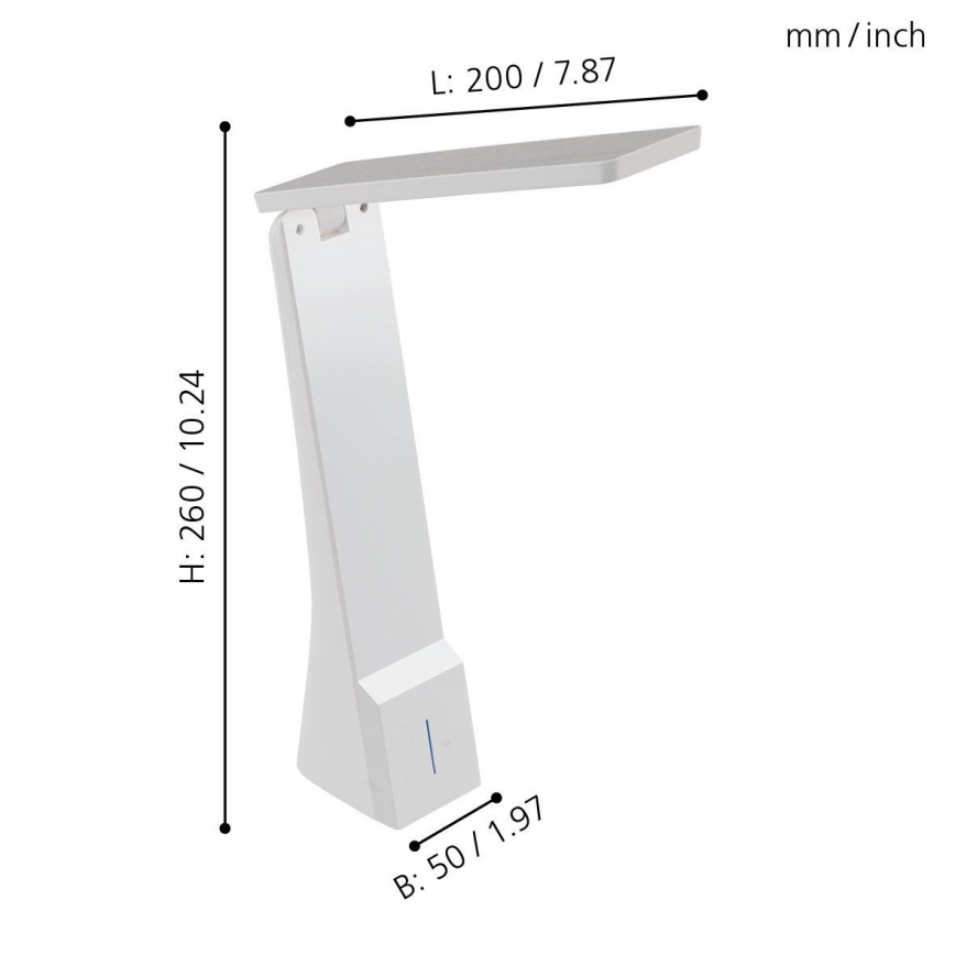 Eglo - LED stona lampa za prigušivanje 1xLED/1,8W/230V bela