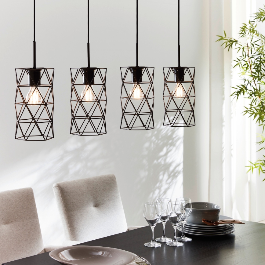 Eglo - Viseća lampa 4xE27/60W/230V