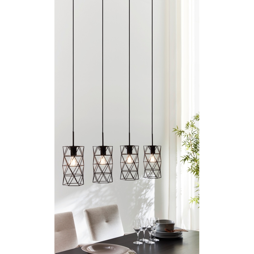 Eglo - Viseća lampa 4xE27/60W/230V