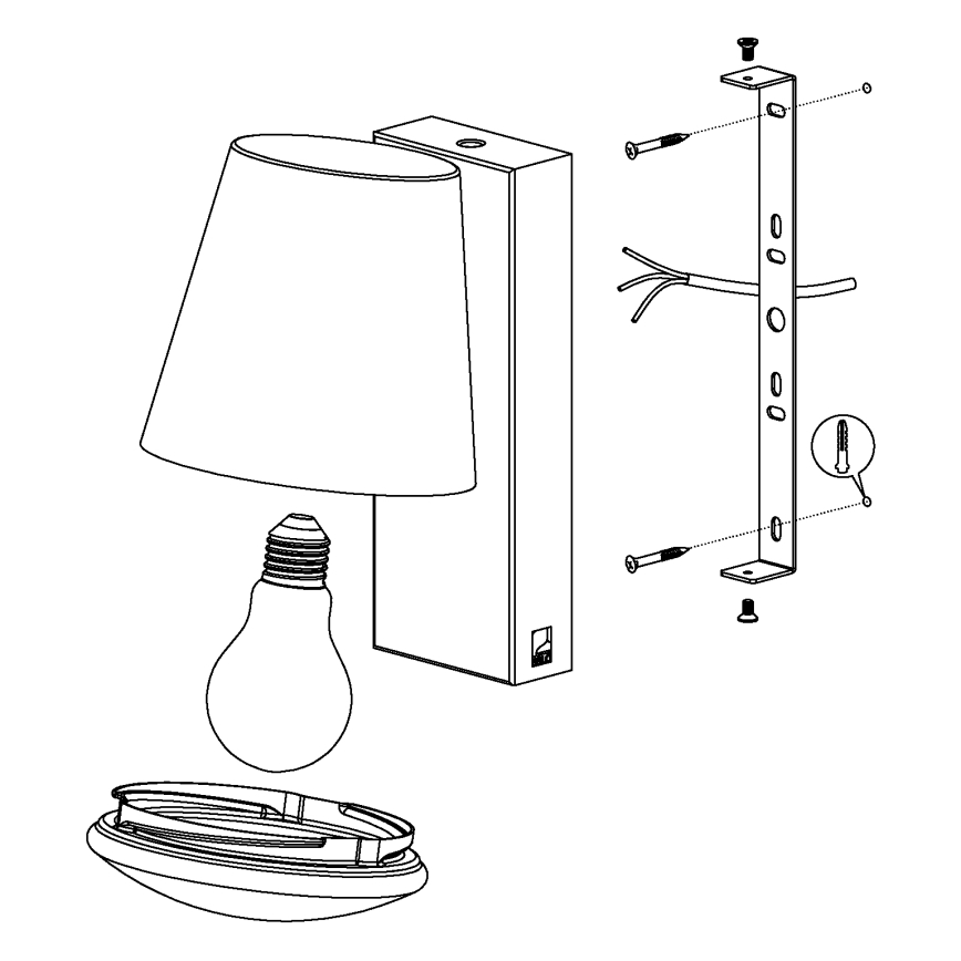 Eglo - Spoljašnja zidna lampa 1xE27/10W/230V IP44