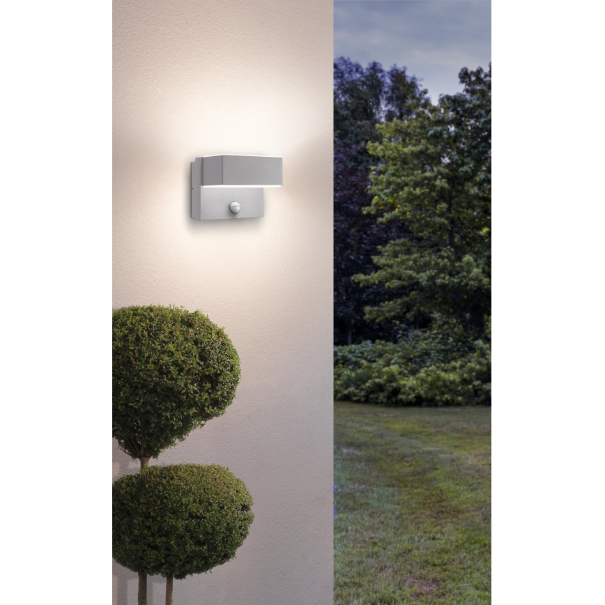 Eglo - LED Spoljašnje zidno svetlo sa senzorom 2xLED/5,6W/230V