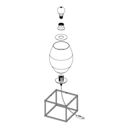 Eglo - Stona lampa 1xE27/40W/230V