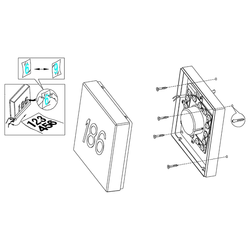 Eglo - LED prigušiva spoljašnja zidna svetiljka TORAZZA-C LED/14W/230V IP44