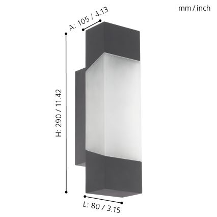 Eglo - LED Spoljna zidna lampa LED/4,8W/230V IP44