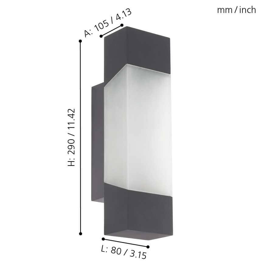 Eglo - LED Spoljna zidna lampa LED/4,8W/230V IP44