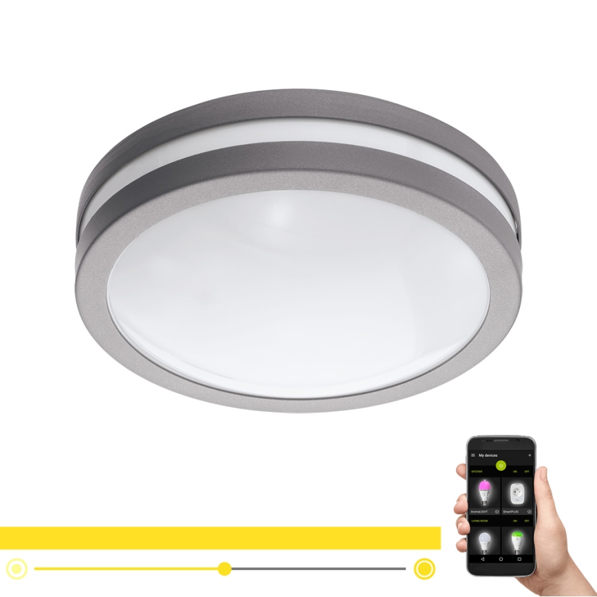 Eglo - LED prigušiva plafonska svetiljka za kupatilo LOCANA-C LED/14W/230V Bluetooth IP44 antracit