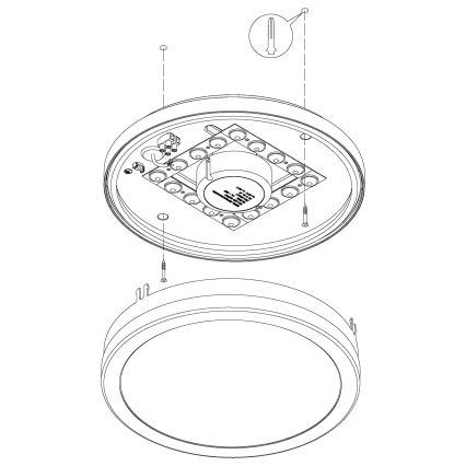 Eglo - LED Prigušiva plafonjera za kupatilo LOCANA-C LED/14W/230V Bluetooth IP44 antracit
