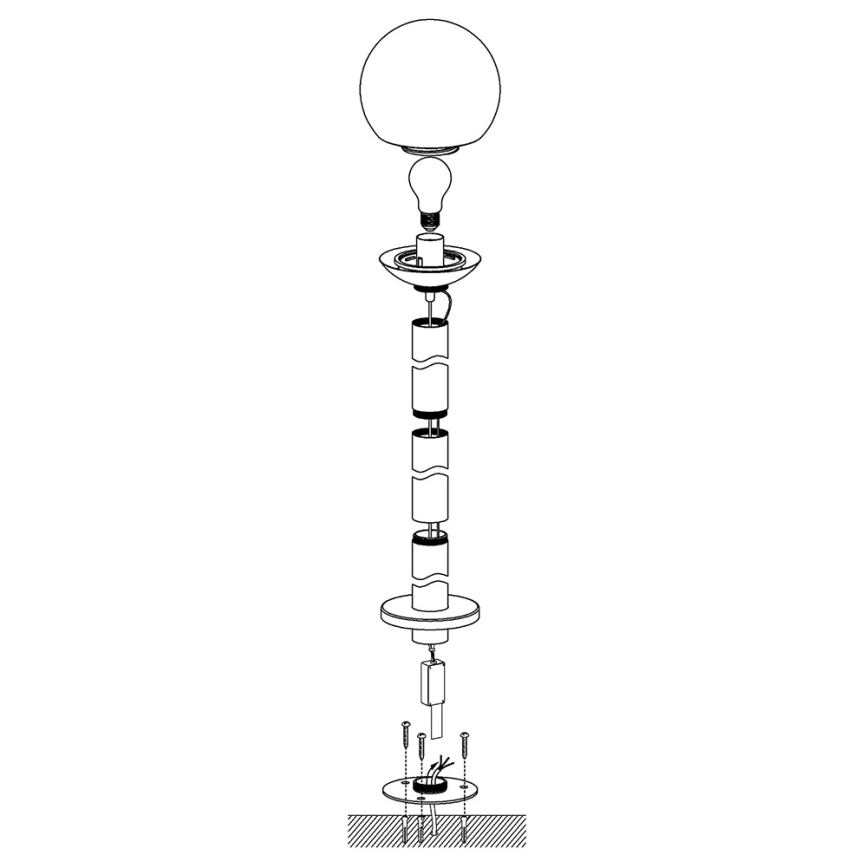 Eglo - LED prigušiva spoljna svetiljka NISIA-C 1xE27/9W/230V 980 mm IP44