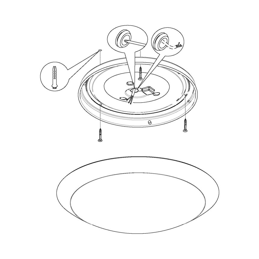 Eglo - LED Plafonjera za kupatilo LED/11W/230V bela IP44