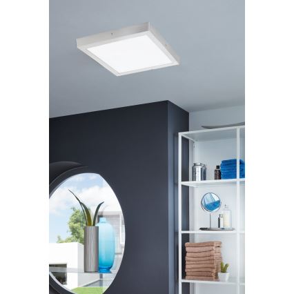 Eglo - LED Plafonjera 1xLED/25W/230V srebrno uglast