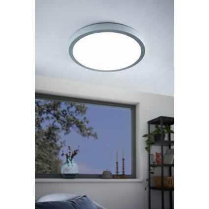 Eglo - LED Plafonjera 1xLED/25W/230V srebrno okrugli 4000K