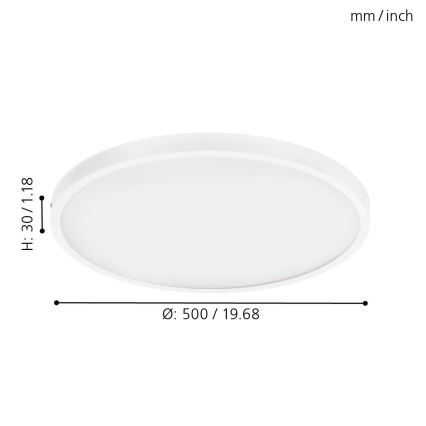 Eglo - LED plafonjera za prigušivanje 1xLED/25W/230V