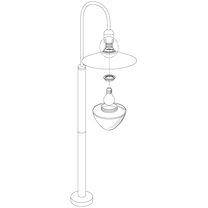 Eglo - Spoljašnja lampa 1xE27/60W/230V IP44