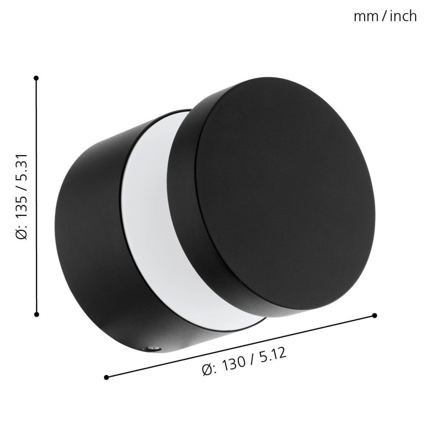 Eglo - LED Spoljna zidna lampa LED/11W/230V crno IP44