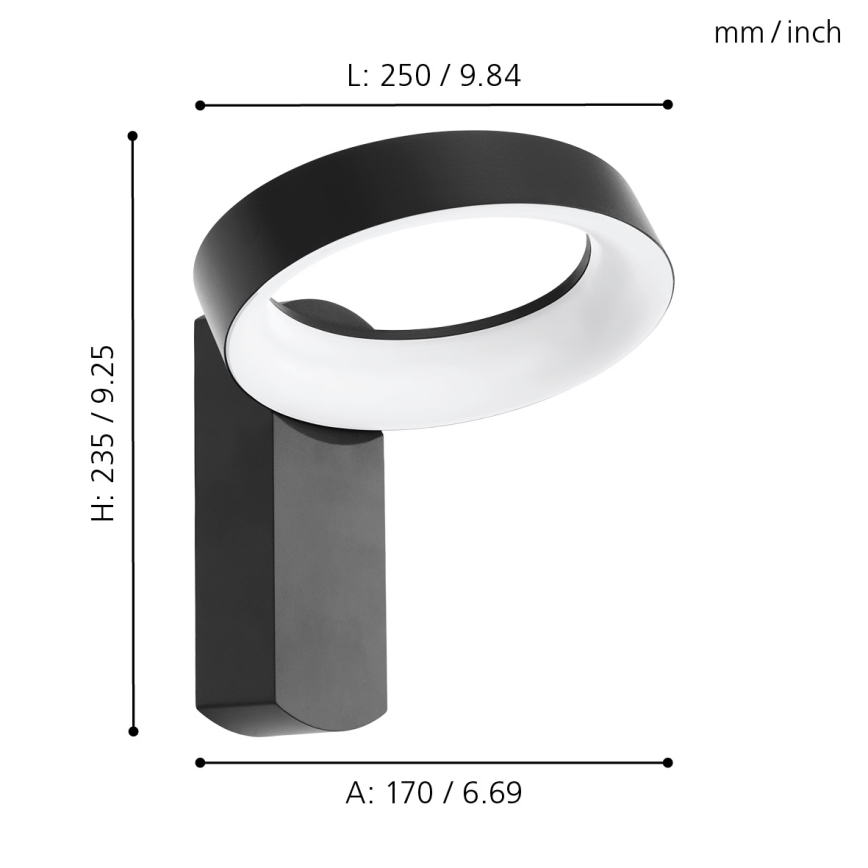 Eglo - LED Spoljna zidna lampa LED/11W/230V IP44