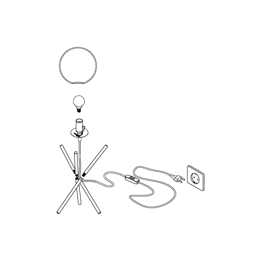 Eglo - Stona lampa 1xE14/28W/230V