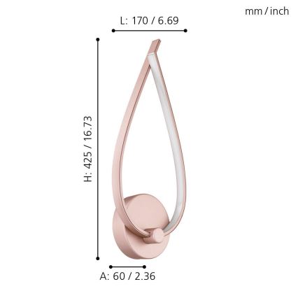 Eglo - LED zidno svetlo 1xLED/11W/230V