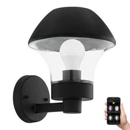 Eglo 97446 - LED prigušiva spoljašnja zidna svetiljka VERLUCCA-C 1xE27/9W/230V IP44 Bluetooth