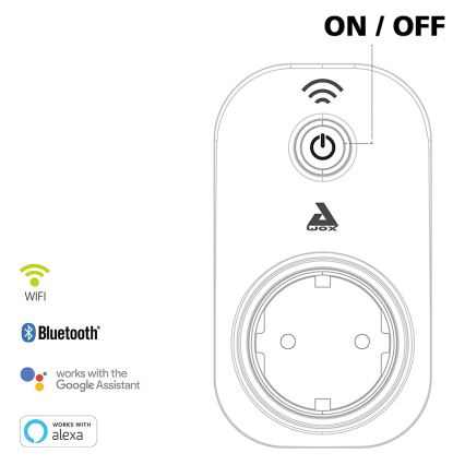 Eglo - Pametna utičnica Connect plug 2300W SCHUKO