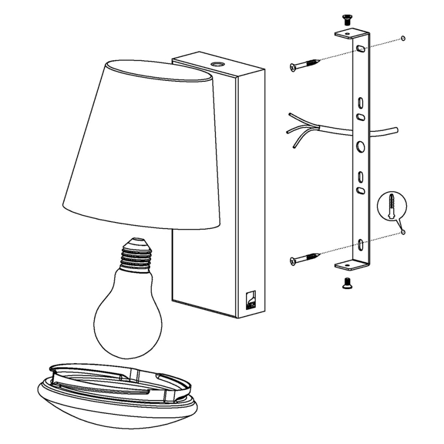 Eglo - LED Spoljna zidna lampa sa mogućnošću prigušivanja CALDIERO-C 1xE27/9W/230V
