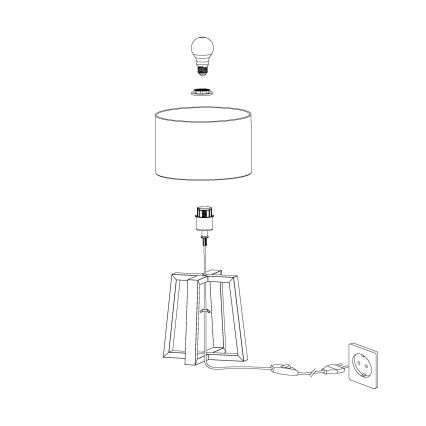 Eglo - Stona lampa 1xE27/60W/230V