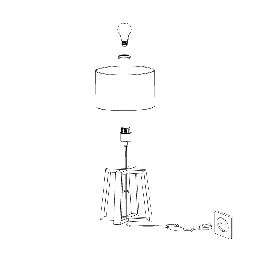 Eglo - Stona lampa 1xE27/60W/230V