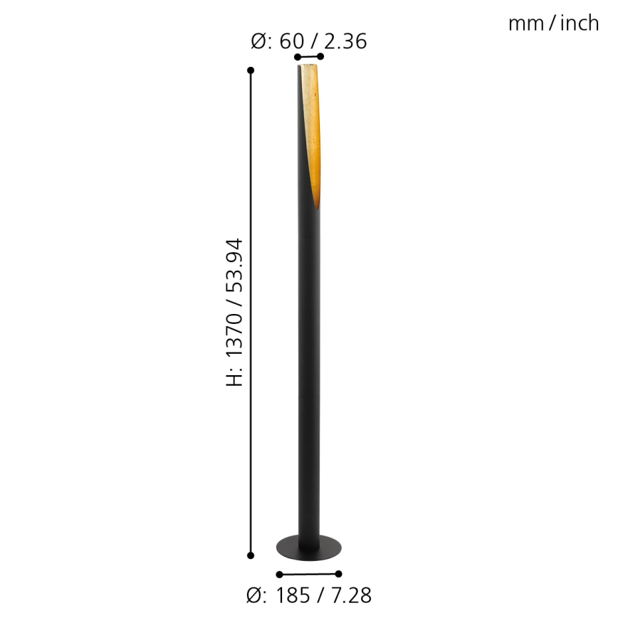 Eglo - Podna LED lampa 1xGU10/4,5W/230V crno