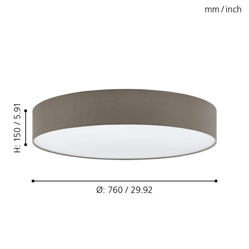 Eglo 97616 - Plafonjera PASTERI 5xE27/60W/230V 76 cm