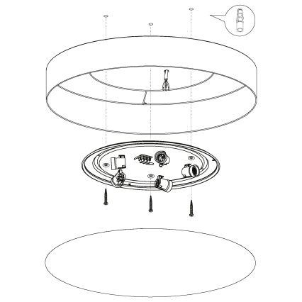 Eglo 97616 - Plafonjera PASTERI 5xE27/60W/230V 76 cm