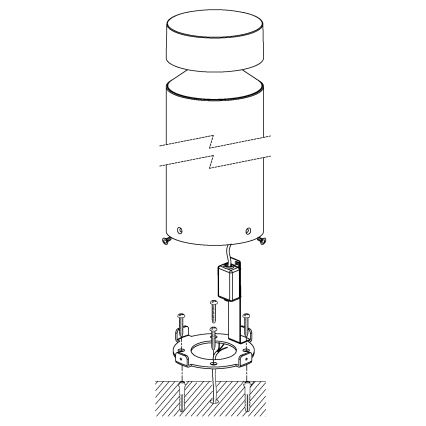 Eglo - LED Spoljna lampa LED/11W/230V crno 450 mm IP44