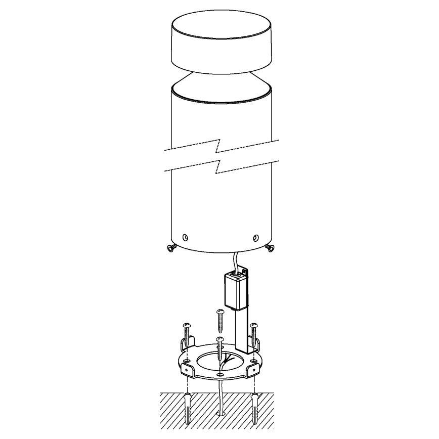 Eglo - LED Spoljna lampa LED/11W/230V crno 450 mm IP44