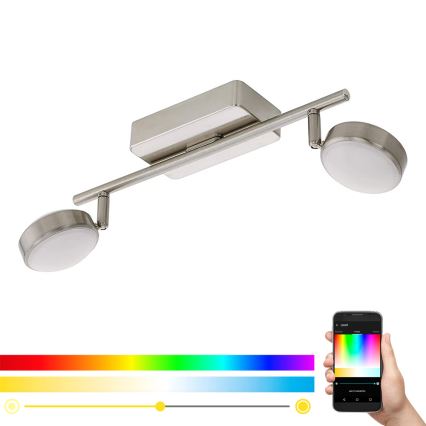 Eglo 97715 - LED RGB prigušiva reflektorska lampa CORROPOLI-C 2xLED/5W/230V
