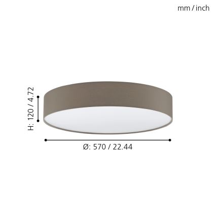 Eglo - LED plafonjera za prigušivanje LED/40W/230V