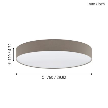 Eglo - LED plafonjera za prigušivanje LED/60W/230V