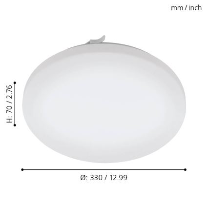 Eglo - LED Plafonjera za kupatilo LED/17,3W/230V IP44