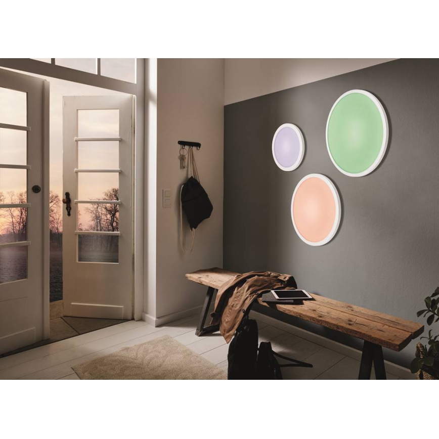 Eglo - LED RGBW prigušiva plafonska svetiljka SARSINA-C LED/16W/230V + daljinski upravljač