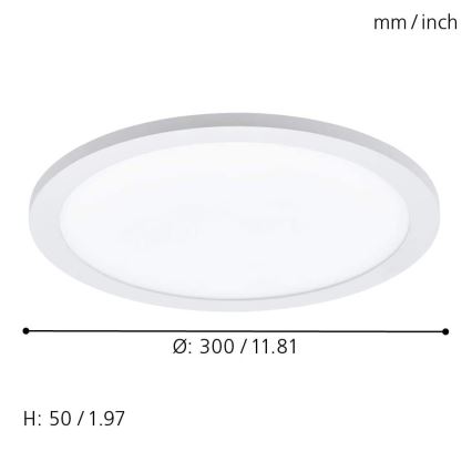 Eglo - LED RGBW prigušiva plafonska svetiljka SARSINA-C LED/16W/230V + daljinski upravljač