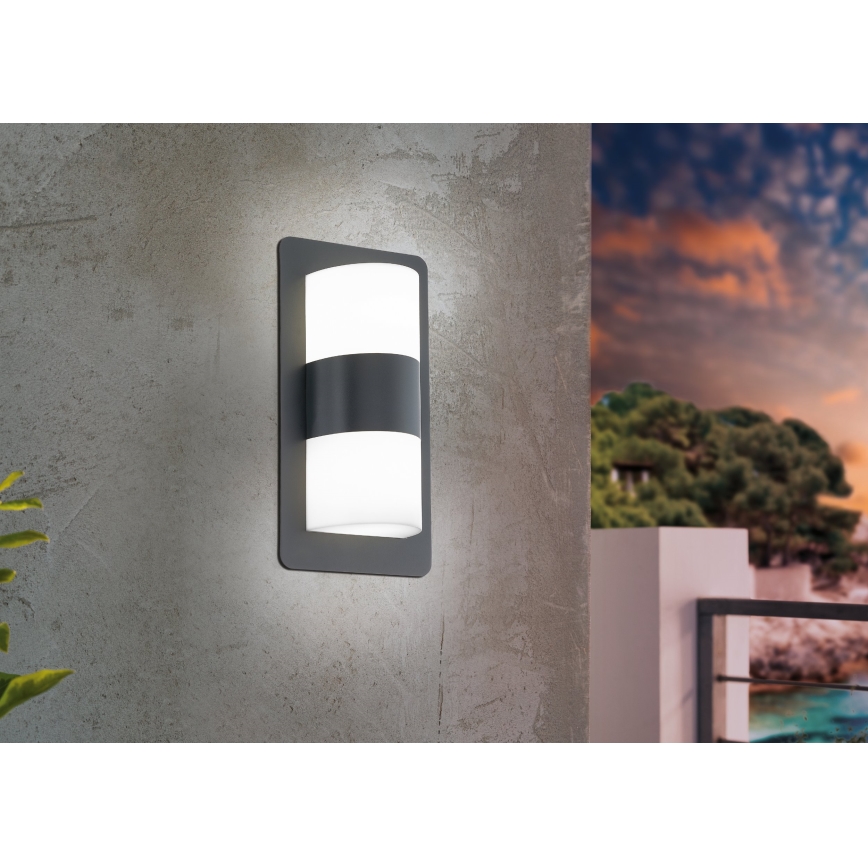 Eglo - Spoljašnja zidna lampa 2xE27/10W/230V antracit IP44