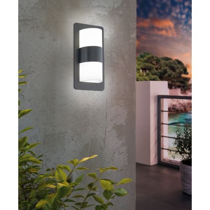 Eglo - Spoljašnja zidna lampa 2xE27/10W/230V antracit IP44