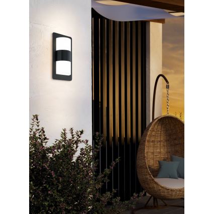 Eglo - Spoljašnja zidna lampa 2xE27/10W/230V antracit IP44