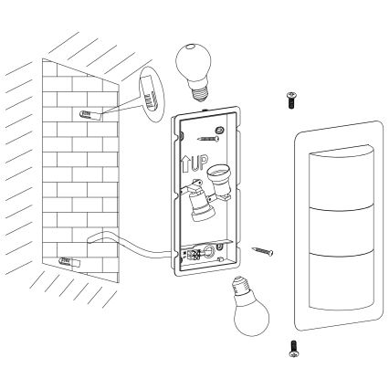 Eglo - Spoljašnja zidna lampa 2xE27/10W/230V antracit IP44