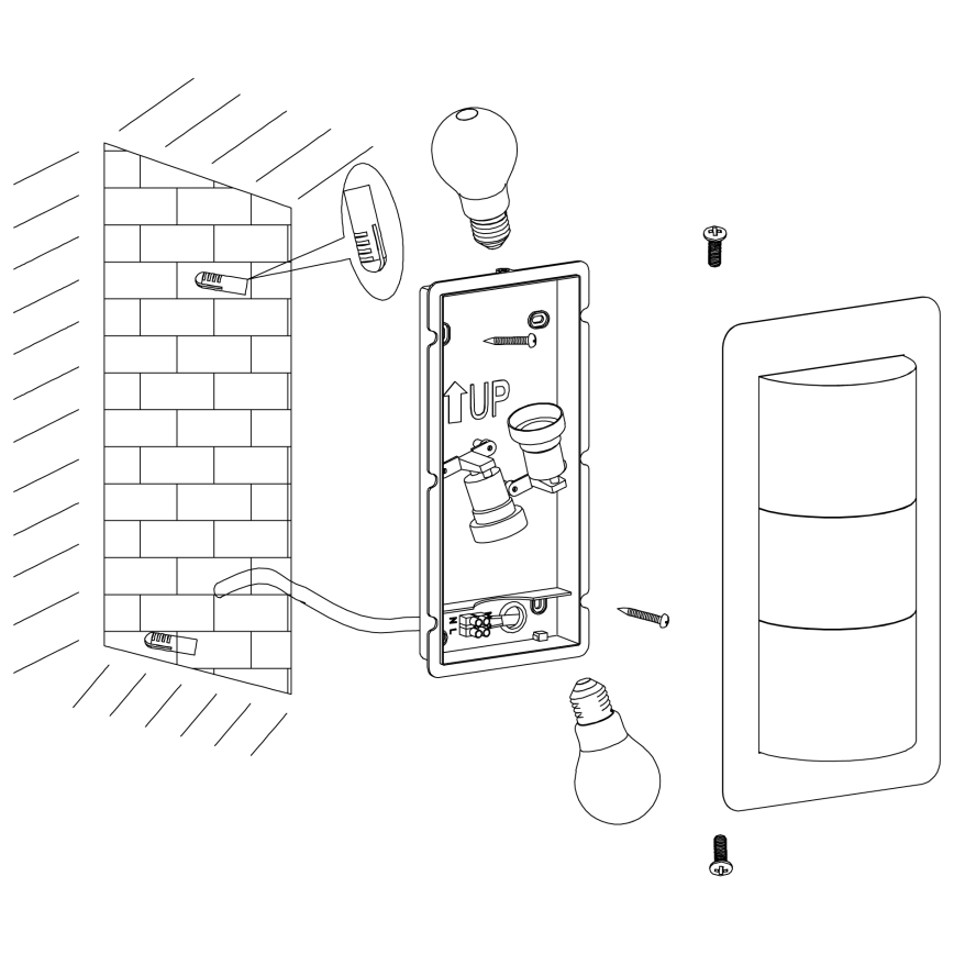 Eglo - Spoljašnja zidna lampa 2xE27/10W/230V antracit IP44