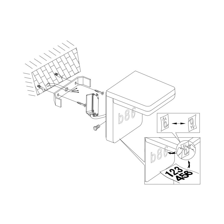 Eglo - LED kućni broj LED/11W/230V IP44