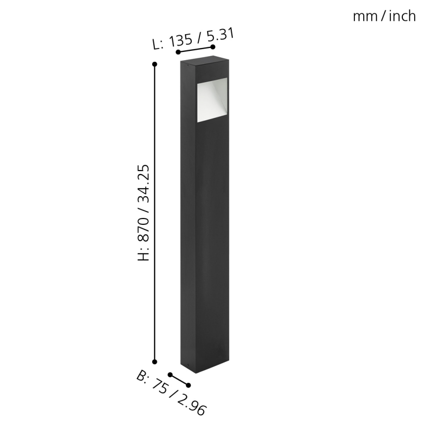 Eglo - LED Spoljna lampa LED/10W/230V IP4visina 870