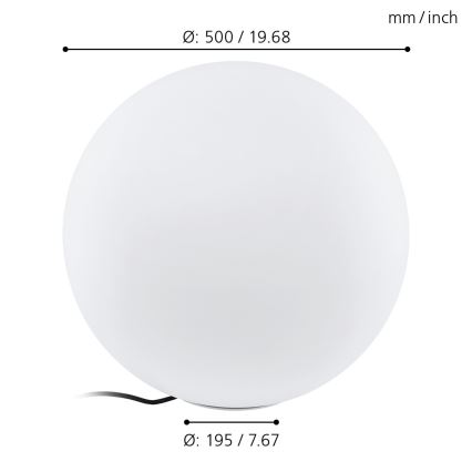 Eglo - Spoljašnja podna lampa 1xE27/40W/230V IP65 ø500