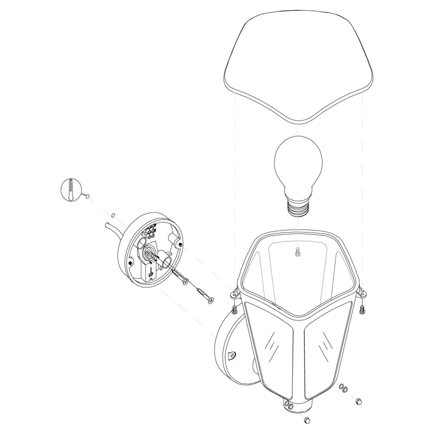 Eglo - Spoljašnja zidna lampa 1xE27/60W/230V IP4bijela